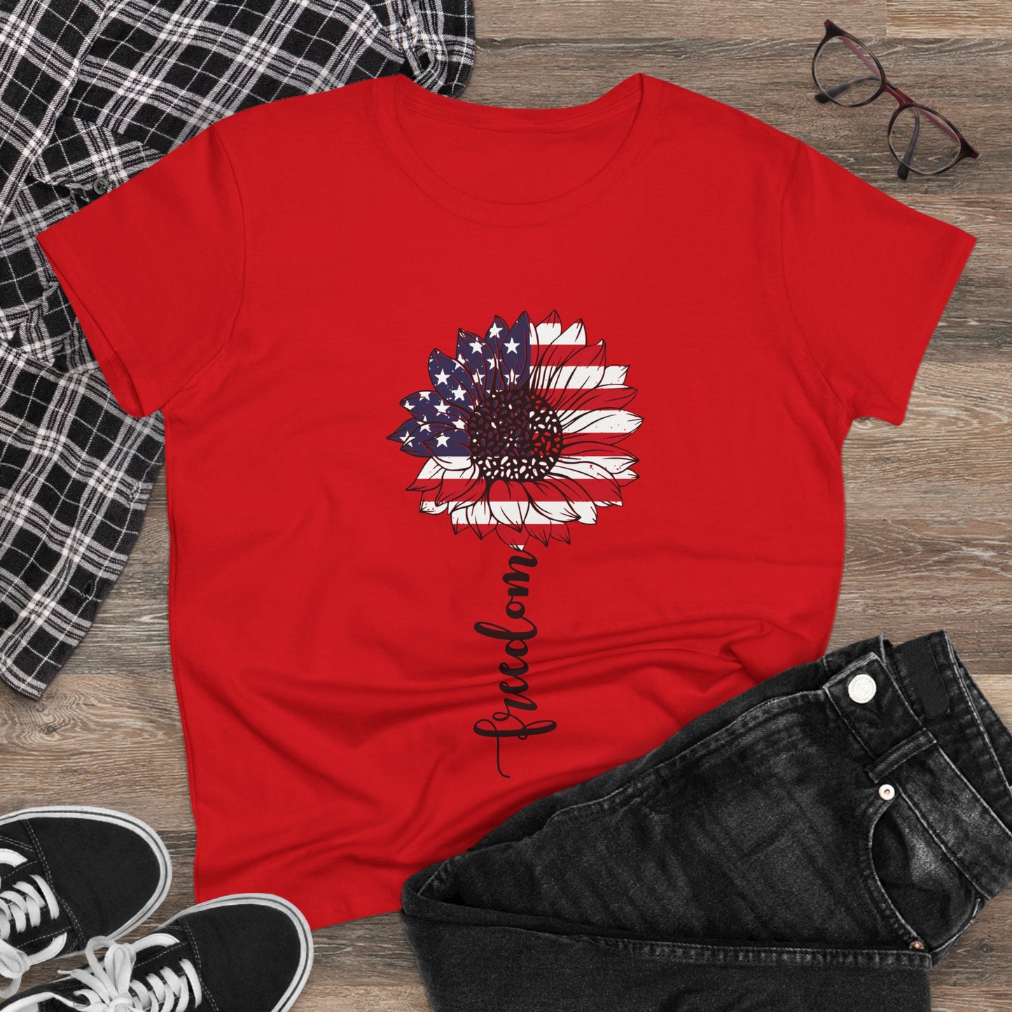 Patriotic Flower Tee