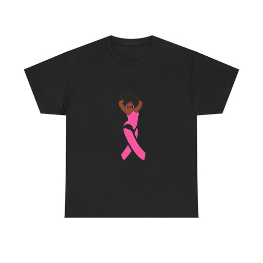 Black Girl Power Breast Cancer Awareness T-Shirt