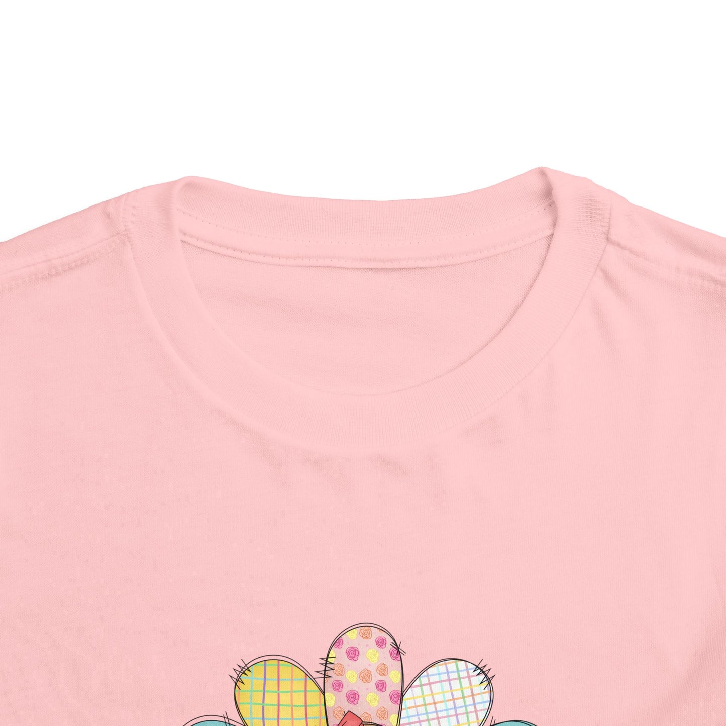 Personalized Toddler Tee — Cute Patchwork Turkey