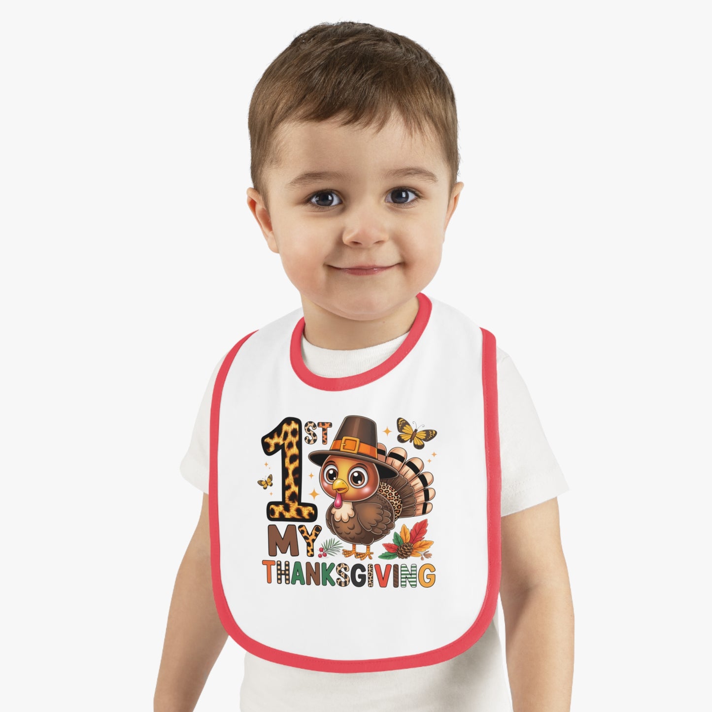 Thanksgiving Baby Bib - 1st My Thanksgiving Cute Turkey Design