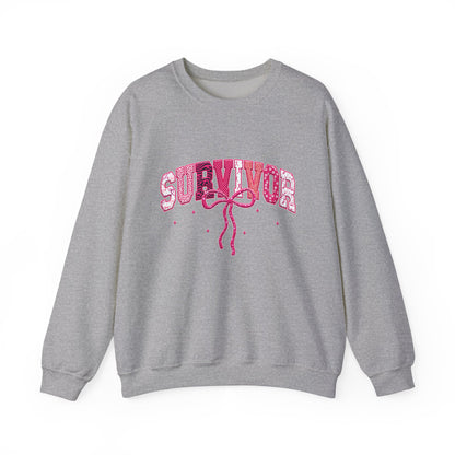 Survivor Pink Ribbon Crewneck Sweatshirt - Support & Empower
