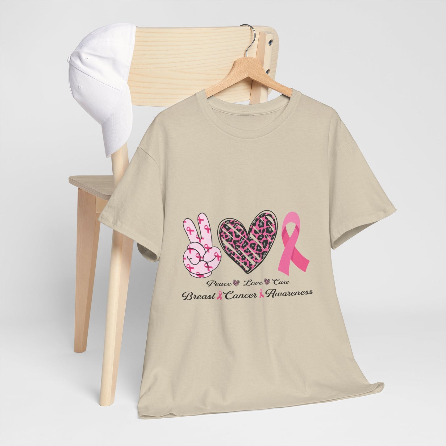 Breast Cancer Awareness Peace Love Hope T-Shirt