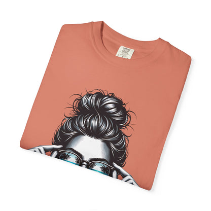 Messy Bun Cool Sunglasses Graphic T-Shirt