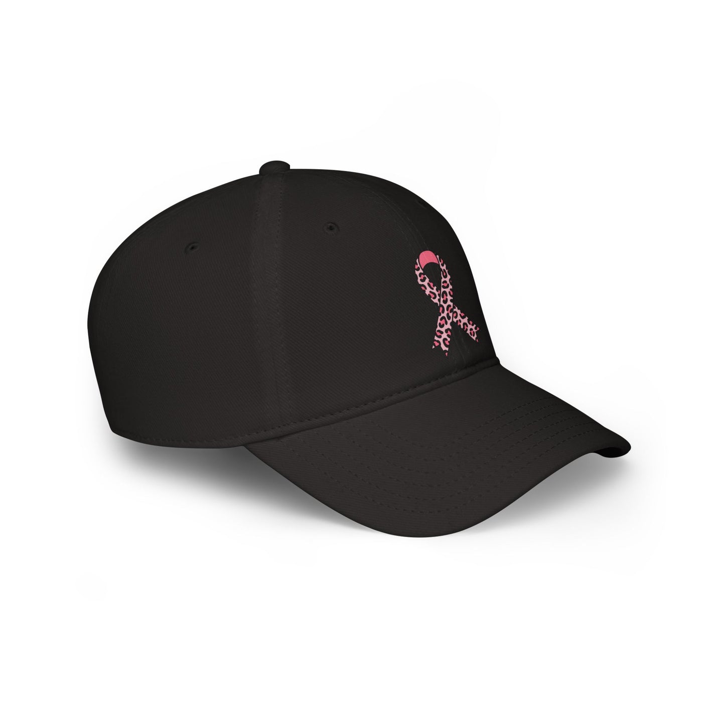 Pink Leopard Breast Cancer Ribbon Baseball Cap
