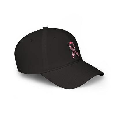 Pink Leopard Breast Cancer Ribbon Baseball Cap