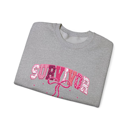 Survivor Pink Ribbon Crewneck Sweatshirt - Support & Empower