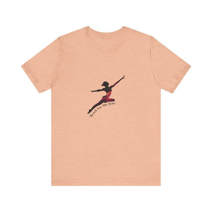 Ballet Dancer Silhouette Tee — "Reach for the Stars" Dance Shirt