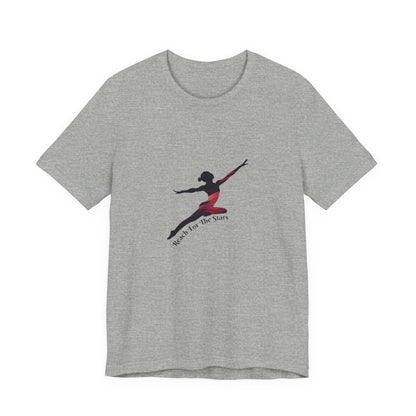Ballet Dancer Silhouette Tee — "Reach for the Stars" Dance Shirt