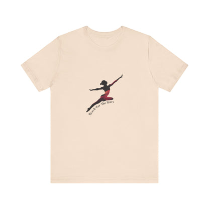 Ballet Dancer Silhouette Tee — "Reach for the Stars" Dance Shirt