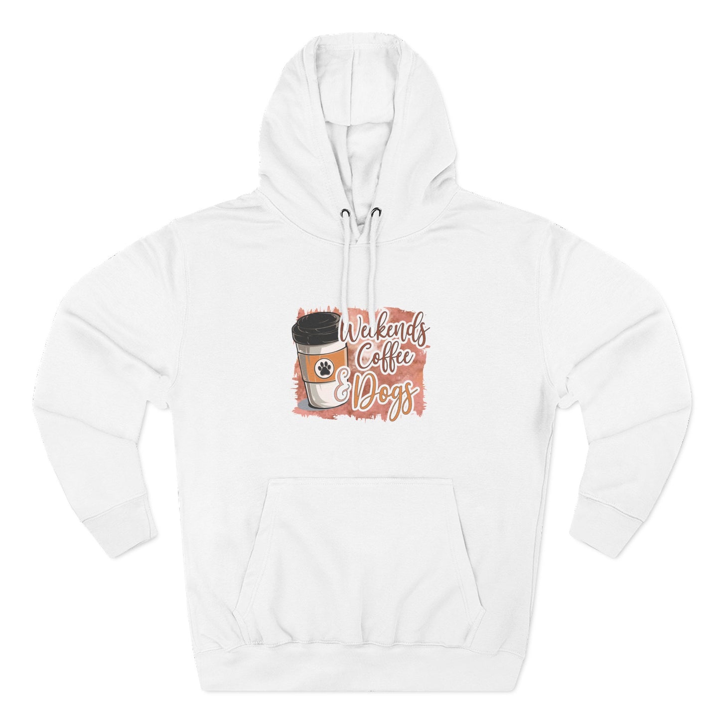Fleece Hoodie - Weekends, Coffee and Dogs Design
