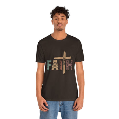 Faith Cross T‑Shirt — Rustic Christian Graphic Tee