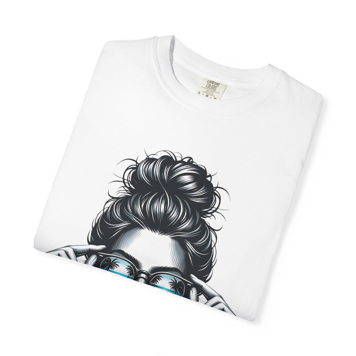 Messy Bun Cool Sunglasses Graphic T-Shirt