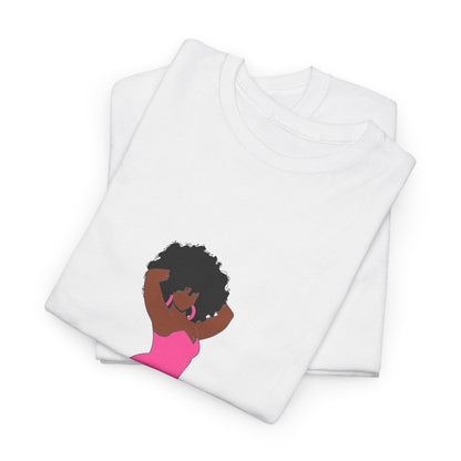 Black Girl Power Breast Cancer Awareness T-Shirt