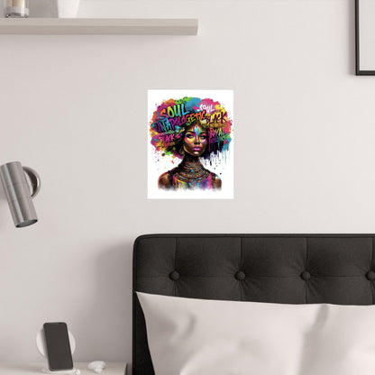 Unapologetic Afro Soul Satin Poster (210gsm)