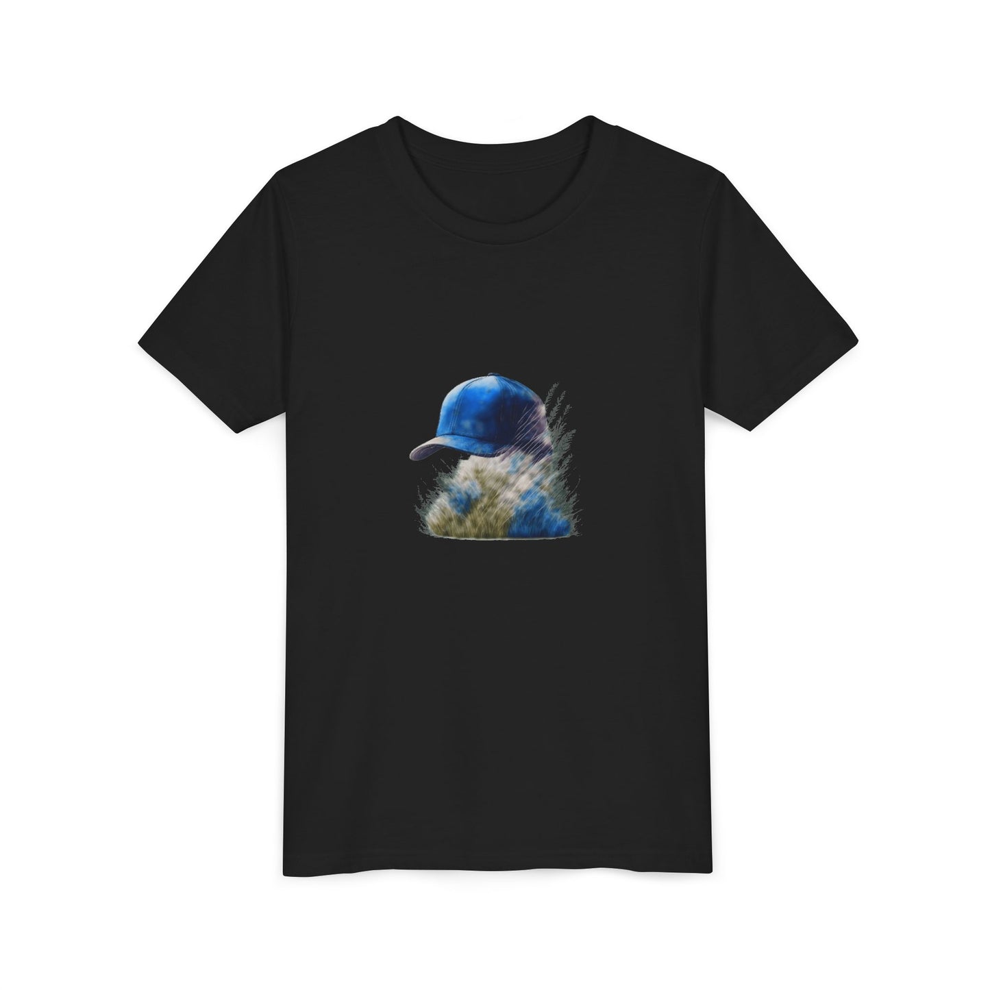 Youth Tee — Blue Cap Silhouette Kids Shirt