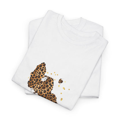 Leopard Print T‑Shirt — Small Chest Animal Print Tee