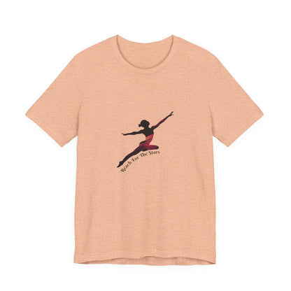 Ballet Dancer Silhouette Tee — "Reach for the Stars" Dance Shirt