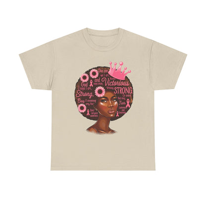 Breast Cancer Awareness Afro Queen T-Shirt