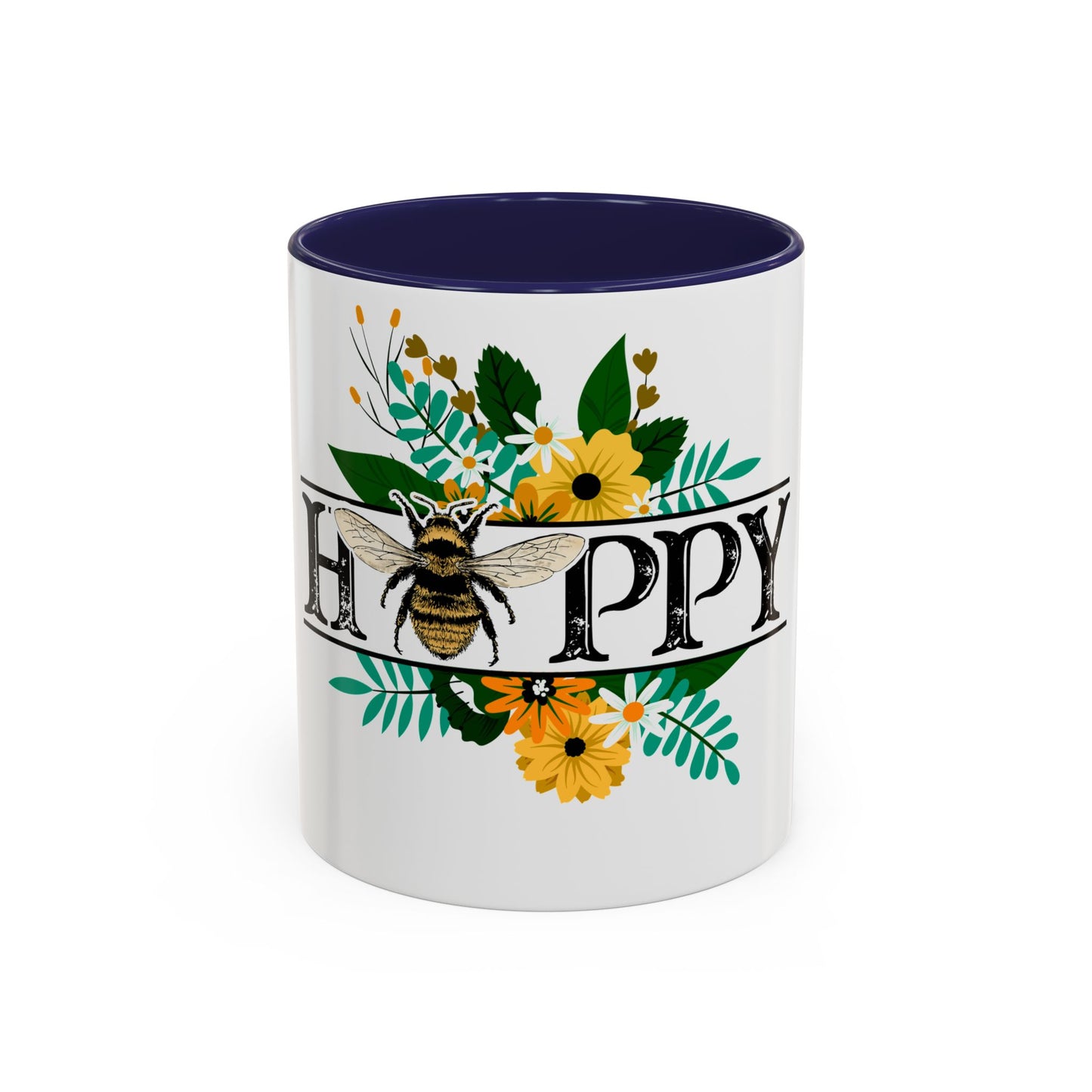 "Bee" Happy Accent Coffee Mug (11, 15oz)