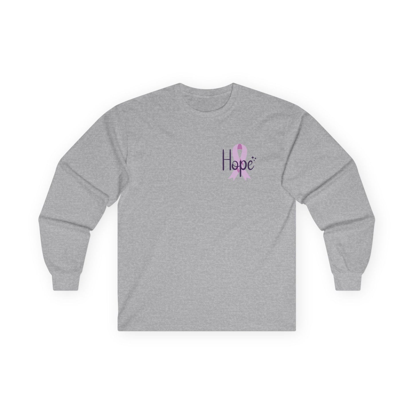Hope Ribbon Long Sleeve Cotton Tee