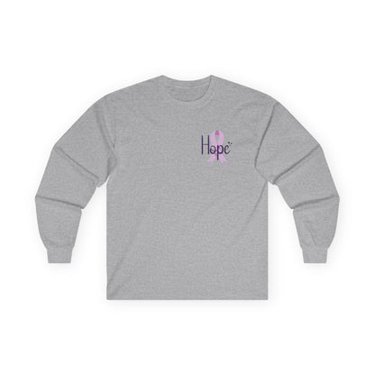 Hope Ribbon Long Sleeve Cotton Tee