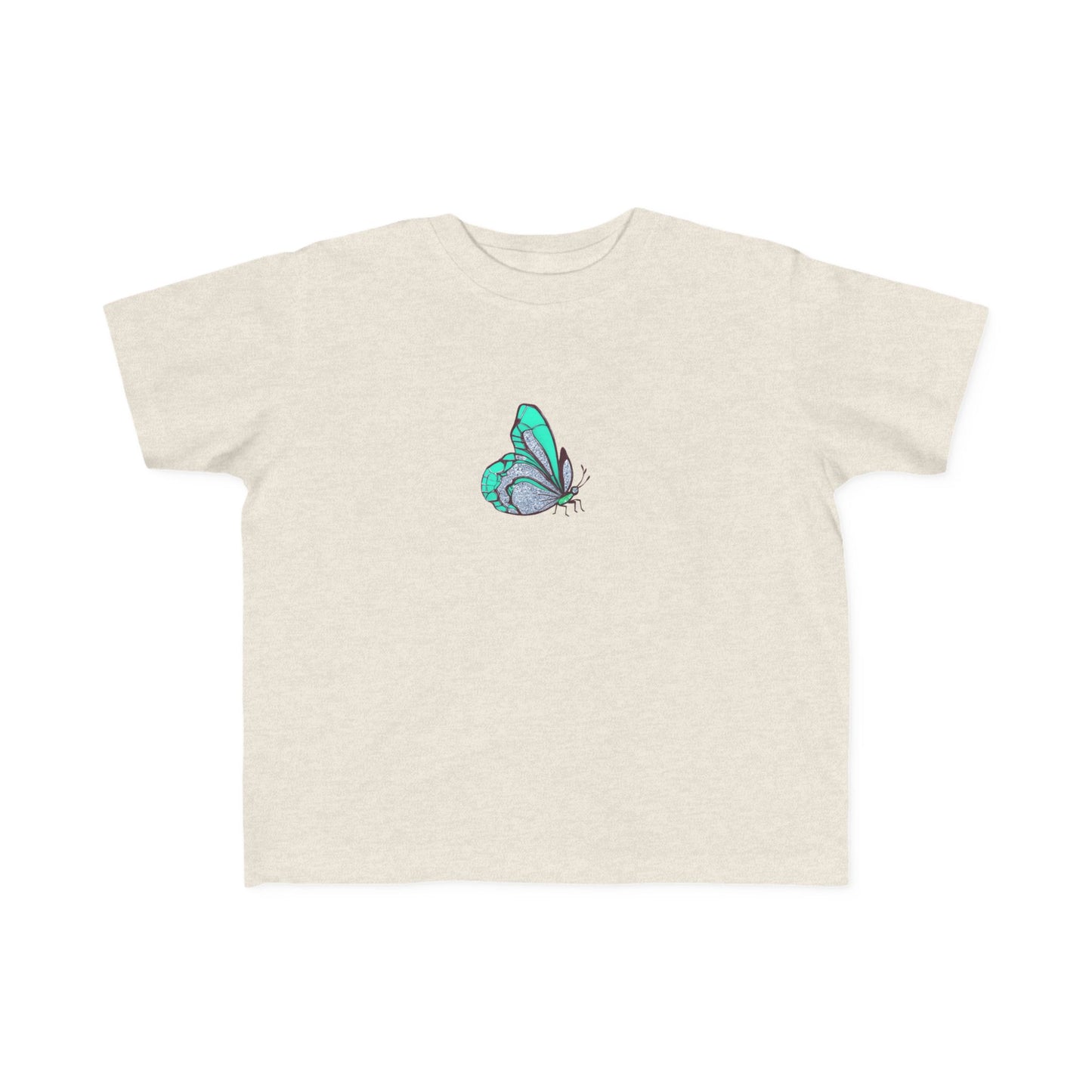 Toddler Tee — Teal Butterfly Graphic