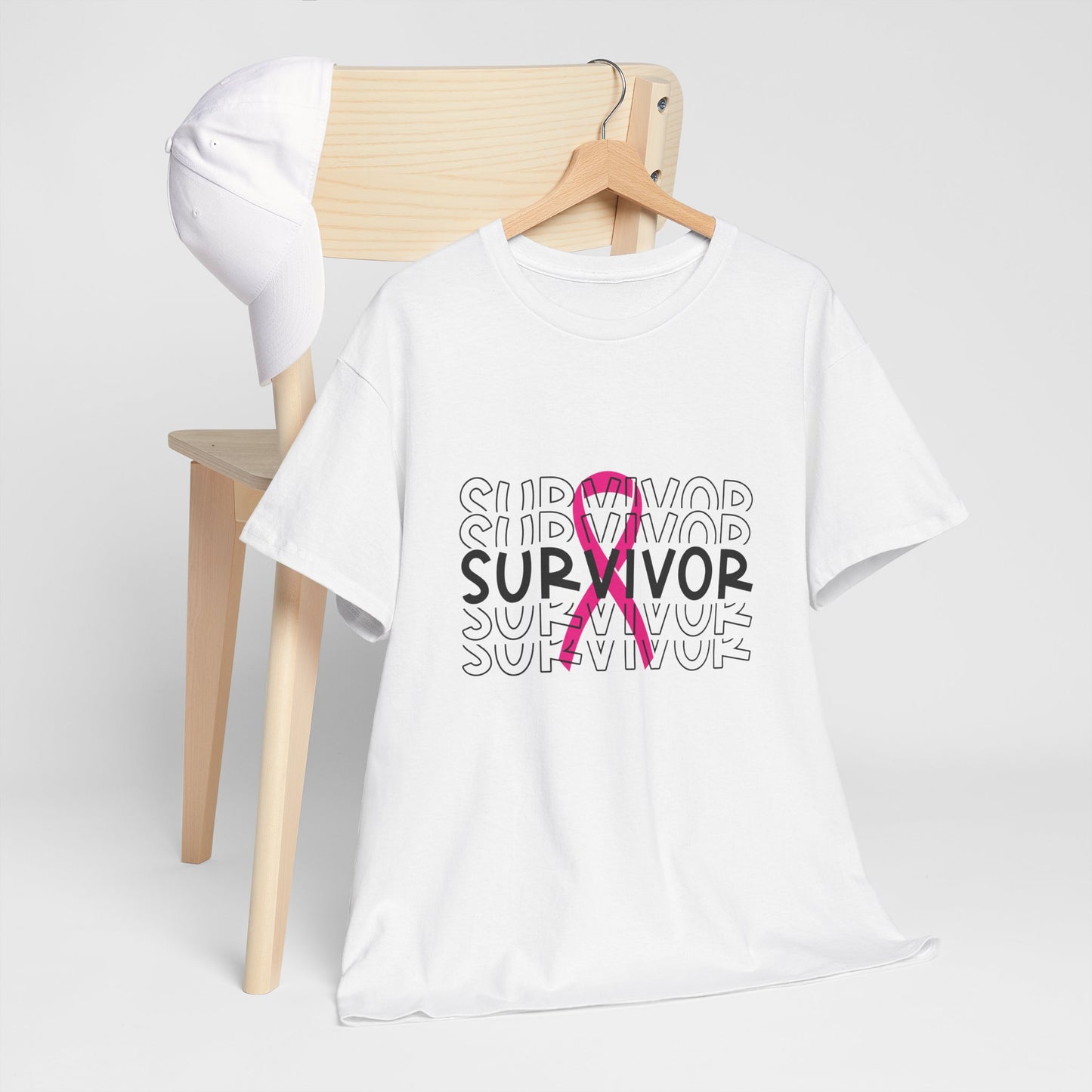 Survivor Pink Ribbon Tee — Breast Cancer Awareness Survivor T-Shirt