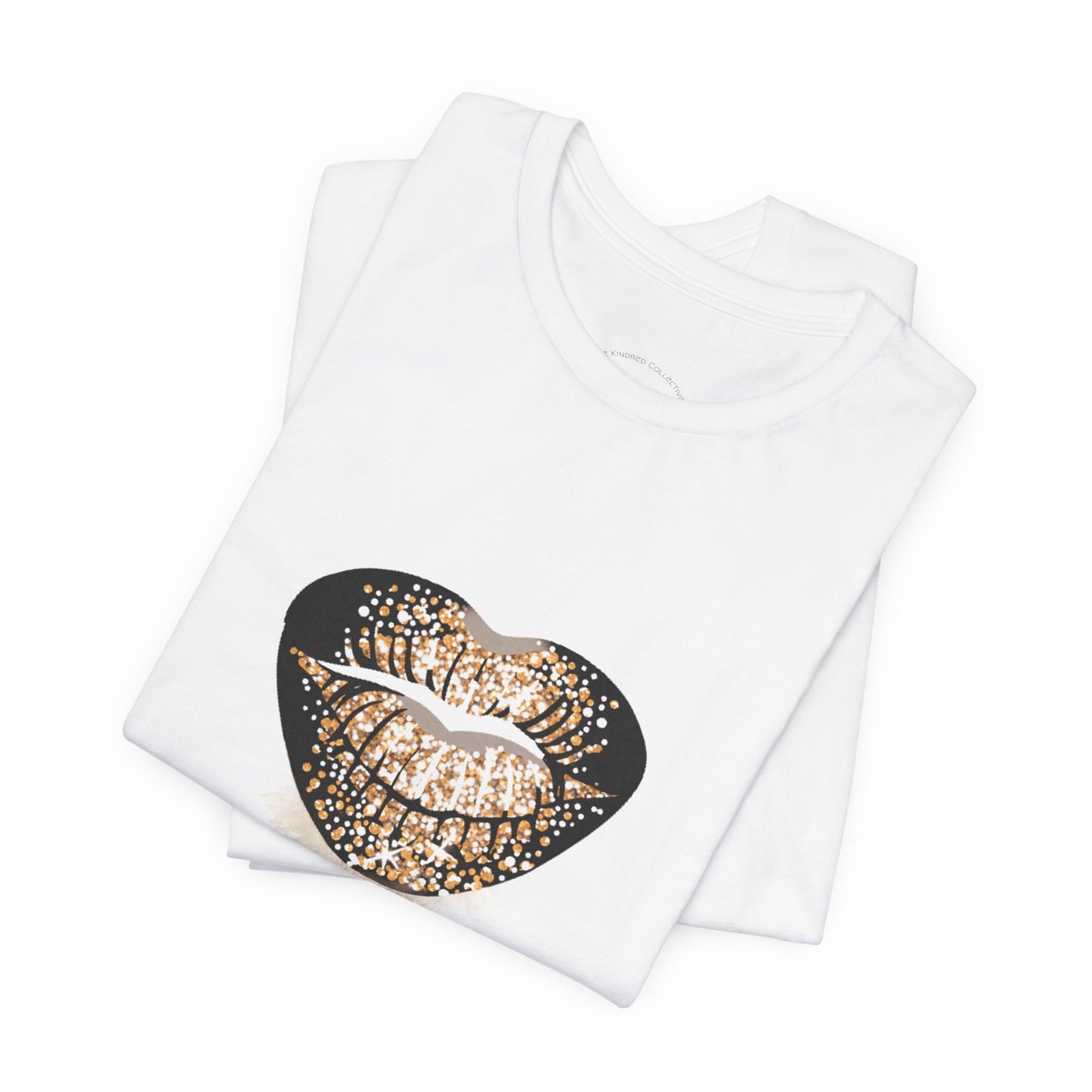 Black and Gold Lips Tee