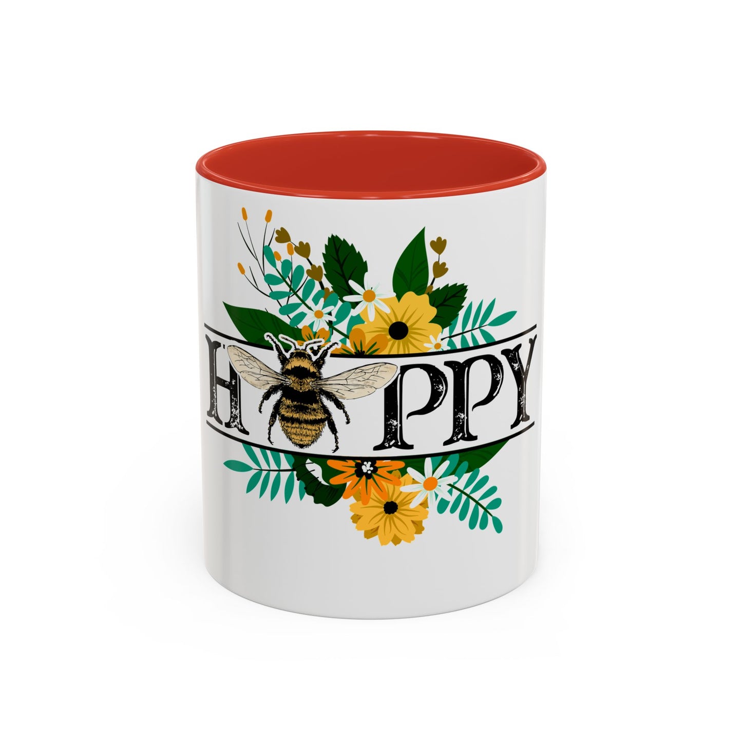 "Bee" Happy Accent Coffee Mug (11, 15oz)