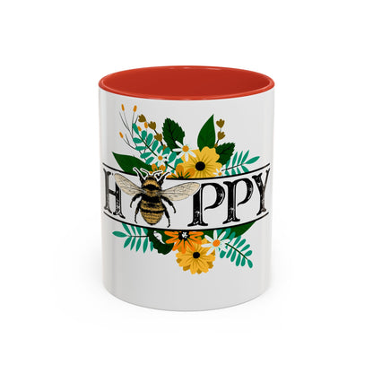"Bee" Happy Accent Coffee Mug (11, 15oz)