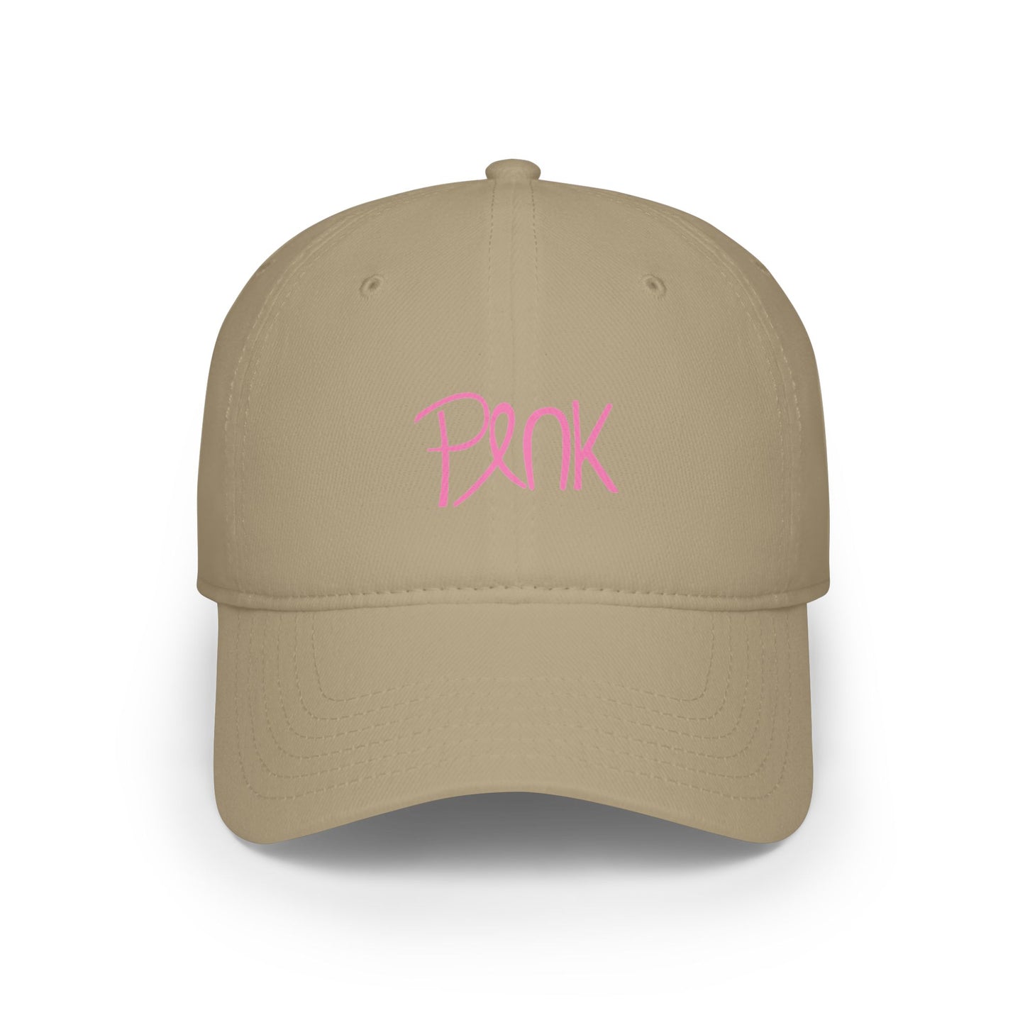 Pink Script Low Profile Baseball Cap — Casual Feminine Hat