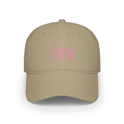 Pink Script Low Profile Baseball Cap — Casual Feminine Hat