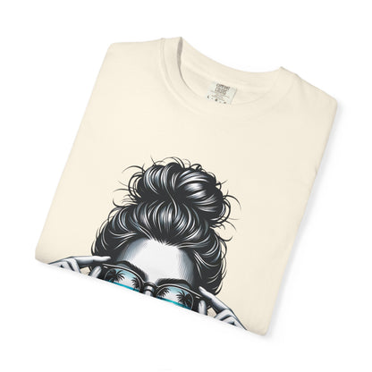 Messy Bun Cool Sunglasses Graphic T-Shirt