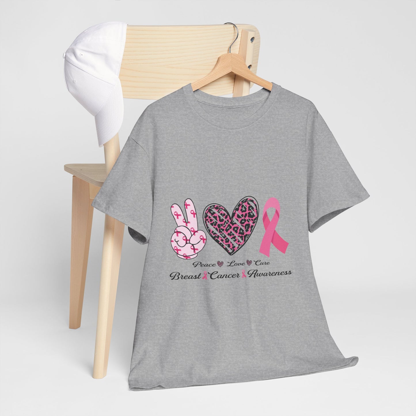 Breast Cancer Awareness Peace Love Hope T-Shirt
