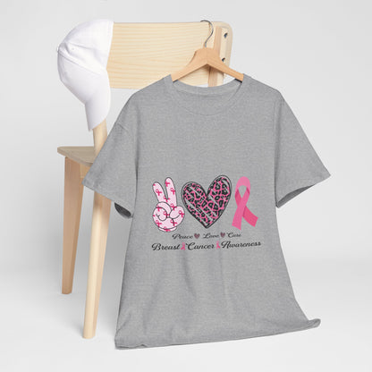 Breast Cancer Awareness Peace Love Hope T-Shirt