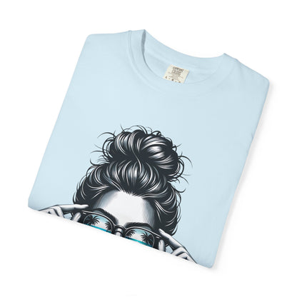 Messy Bun Cool Sunglasses Graphic T-Shirt