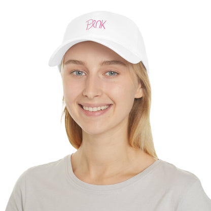 Pink Script Low Profile Baseball Cap — Casual Feminine Hat