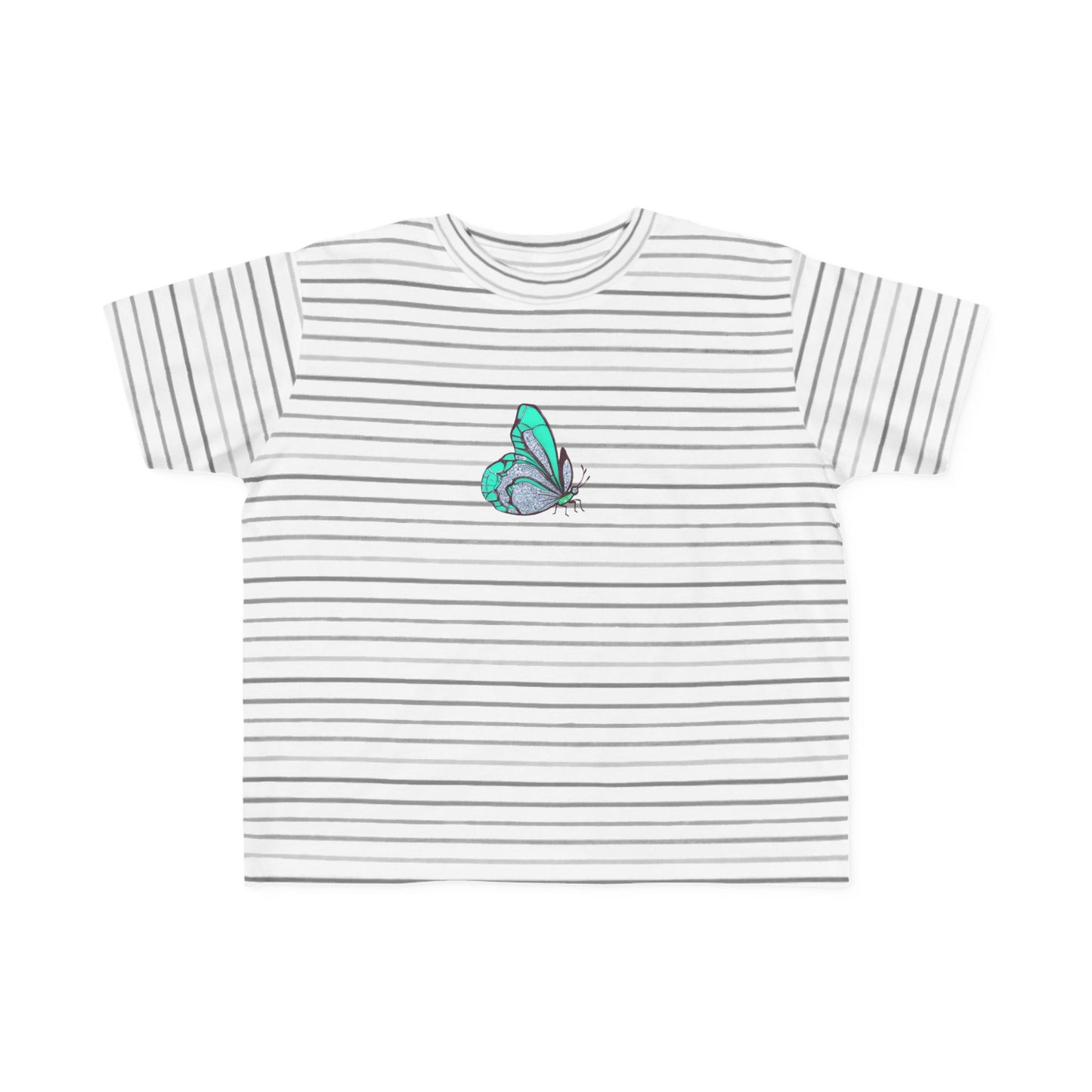 Toddler Tee — Teal Butterfly Graphic