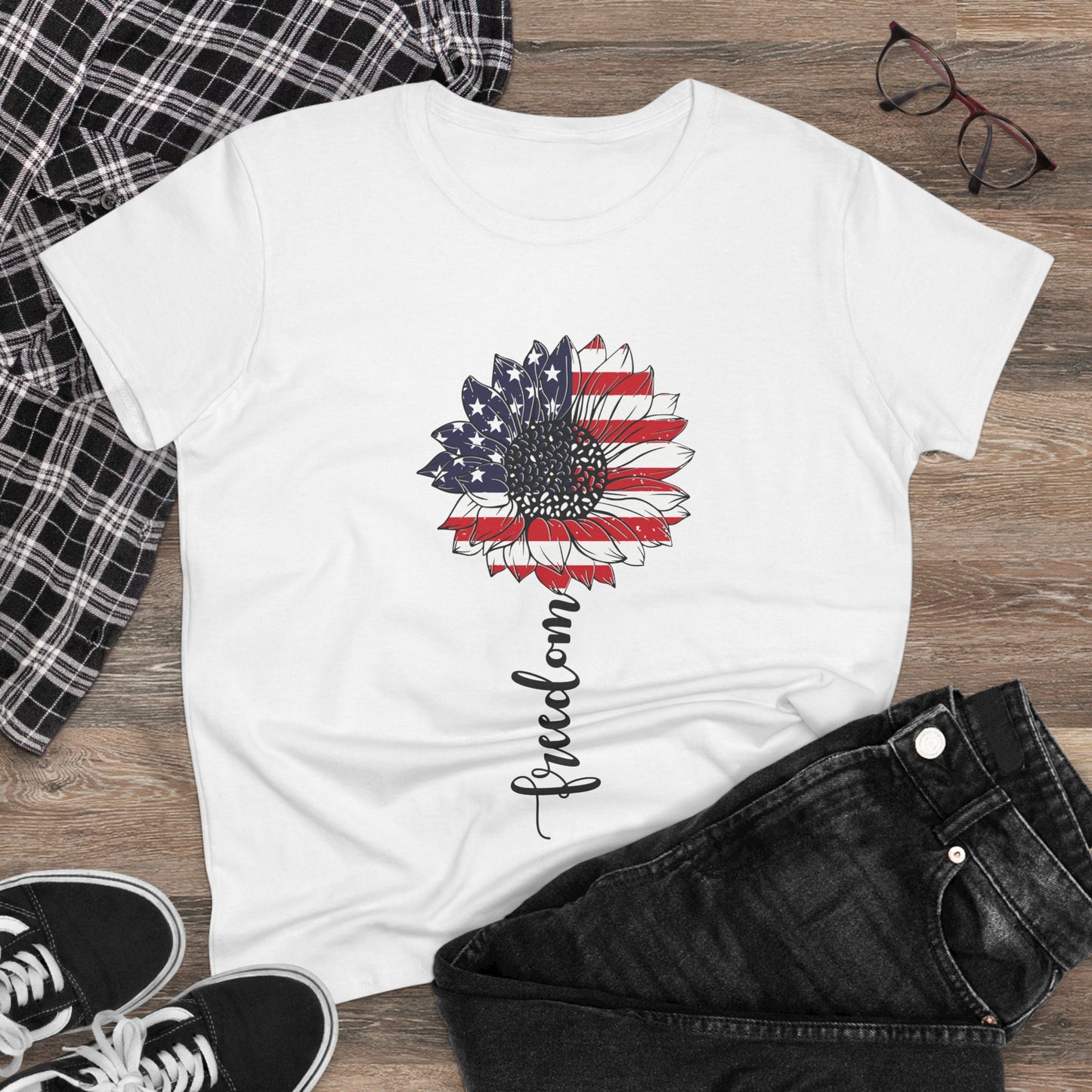 Patriotic Flower Tee