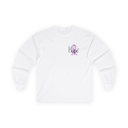 Hope Ribbon Long Sleeve Cotton Tee