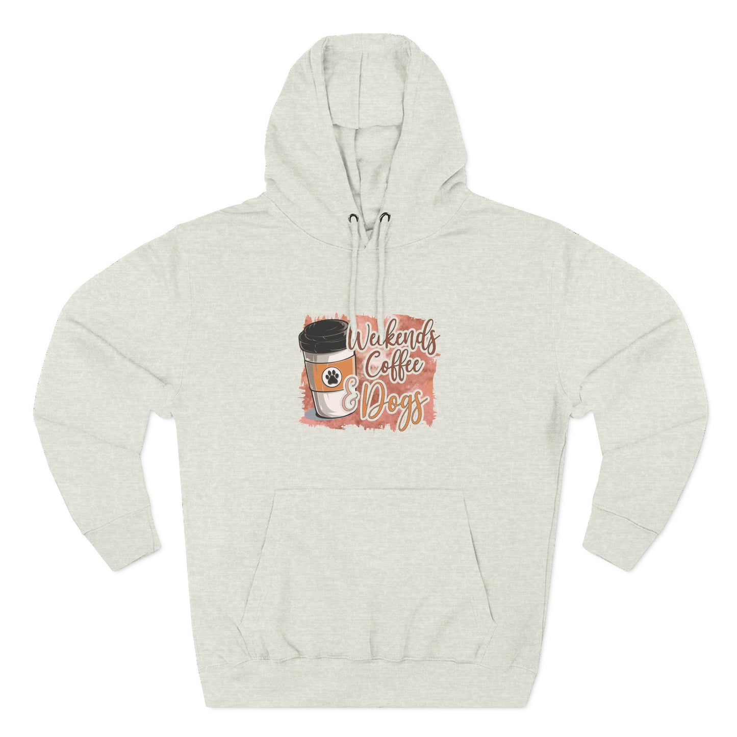 Fleece Hoodie - Weekends, Coffee and Dogs Design