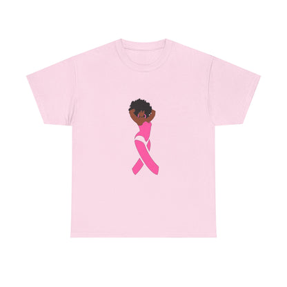 Black Girl Power Breast Cancer Awareness T-Shirt