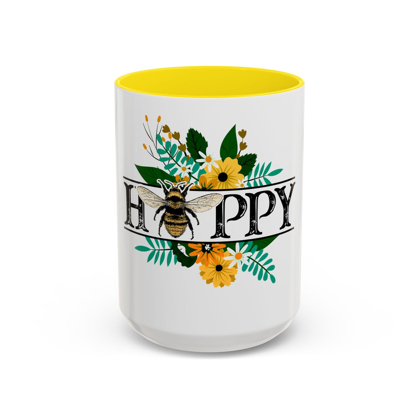 "Bee" Happy Accent Coffee Mug (11, 15oz)