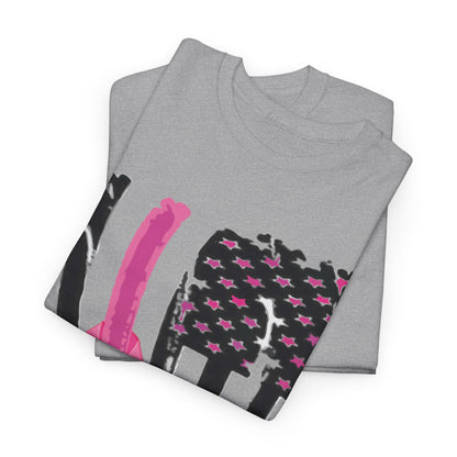 Breast Cancer Awareness Flag Tee - Pink Ribbon American Flag T-Shirt