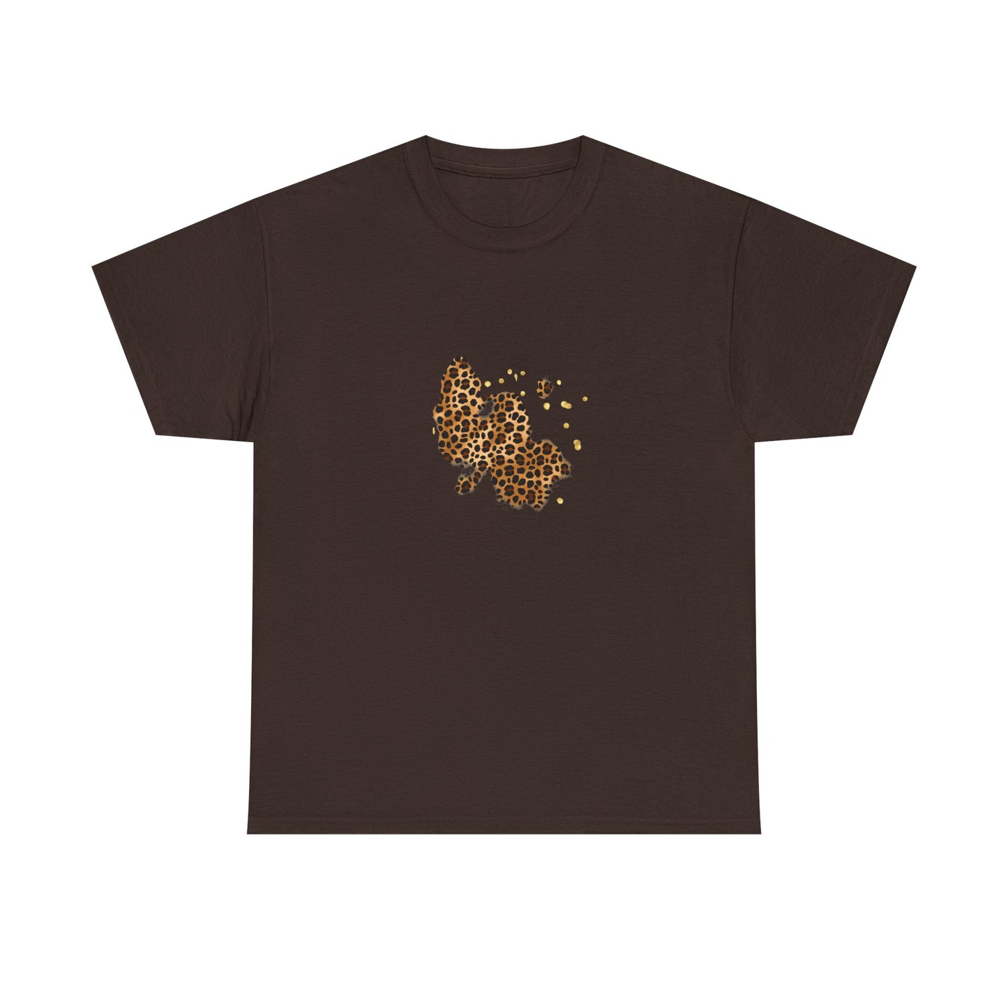 Leopard Print T‑Shirt — Small Chest Animal Print Tee