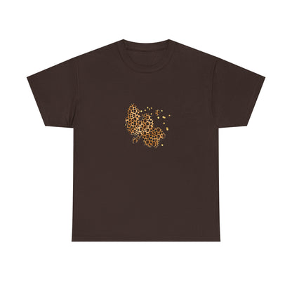 Leopard Print T‑Shirt — Small Chest Animal Print Tee