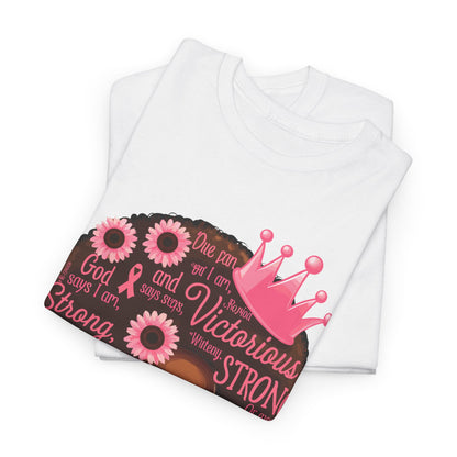 Breast Cancer Awareness Afro Queen T-Shirt
