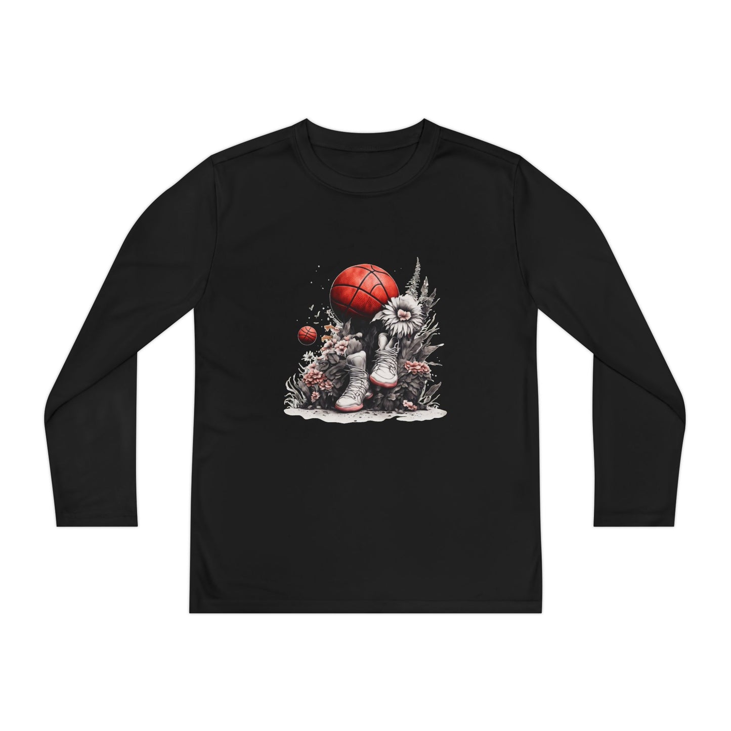 Youth Basketball Tee - Daisies & Sneakers Design