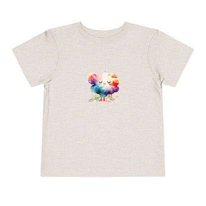 Watercolor Smiling Clouds Toddler Tee — Cute Kids Short Sleeve Shirt