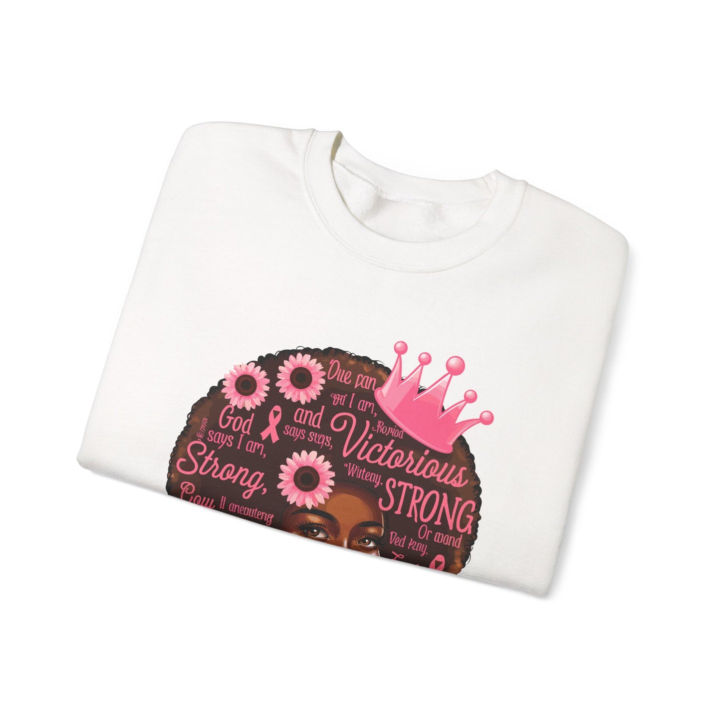 Breast Cancer Awareness Afro Queen Sweatshirt